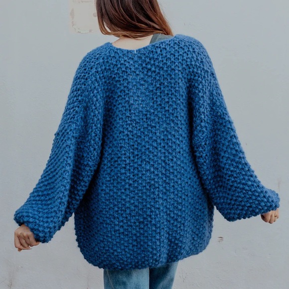Maiami ALPACA PEARL PATTERN LONG CARDIGAN - Picture 4 of 6